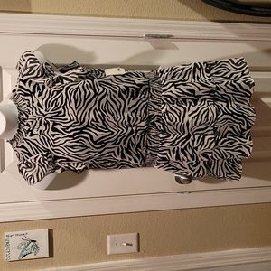 NEW 1. State Zebra Print Mini Dress Size M